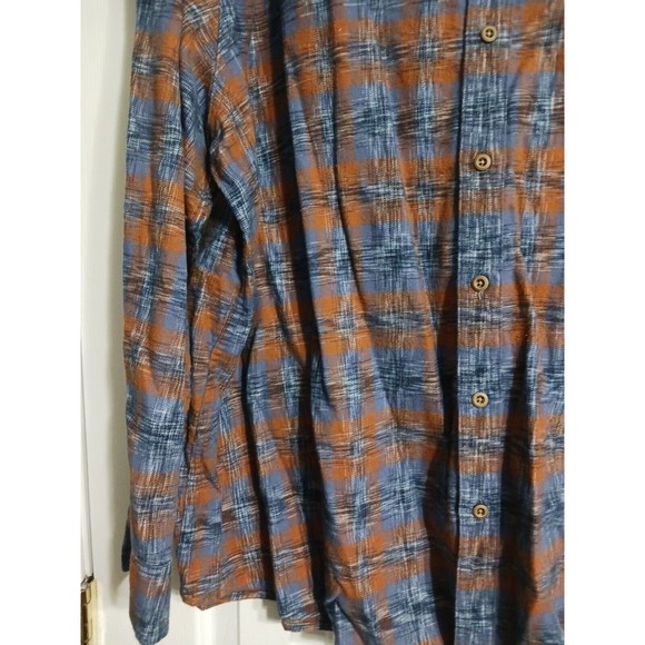 NWT Men's Solaris Big&Tall Button Down Shirt Size 2XB Blue/Rust - Picture 3 of 7